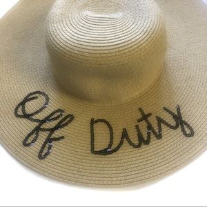 Off Duty sequin straw floppy hat